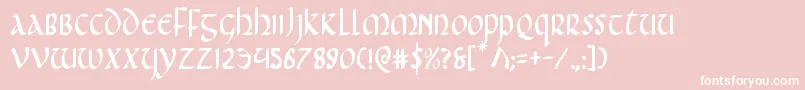 Foucaultc Font – White Fonts on Pink Background