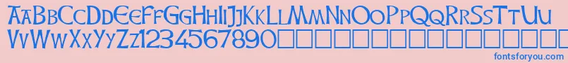 Celtichand Font – Blue Fonts on Pink Background