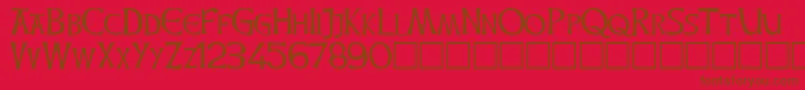 Police Celtichand – polices brunes sur fond rouge