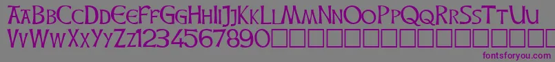Celtichand Font – Purple Fonts on Gray Background