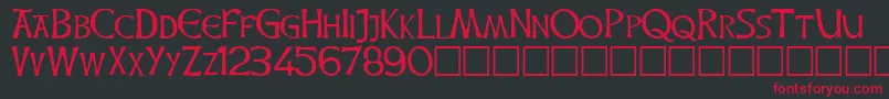 Celtichand Font – Red Fonts on Black Background