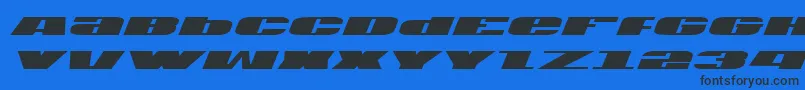 U.S.A.Italic Font – Black Fonts on Blue Background
