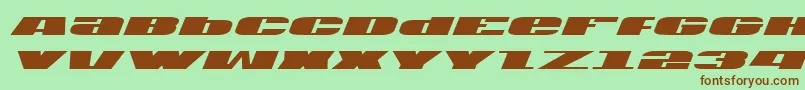U.S.A.Italic-fontti – ruskeat fontit vihreällä taustalla