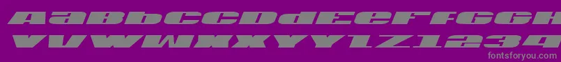 U.S.A.Italic Font – Gray Fonts on Purple Background