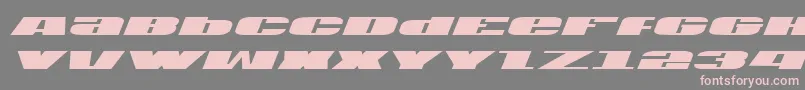 U.S.A.Italic-fontti – vaaleanpunaiset fontit harmaalla taustalla