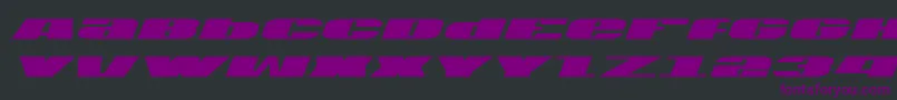 U.S.A.Italic Font – Purple Fonts on Black Background