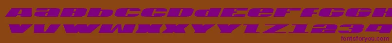 フォントU.S.A.Italic – 紫色のフォント、茶色の背景