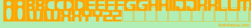 DsprogressSemibold Font – Orange Fonts on Green Background
