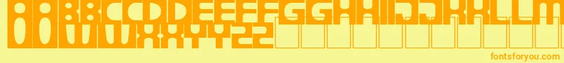 DsprogressSemibold Font – Orange Fonts on Yellow Background