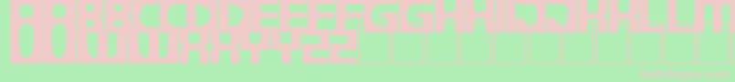 DsprogressSemibold Font – Pink Fonts on Green Background