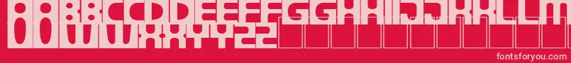 DsprogressSemibold Font – Pink Fonts on Red Background