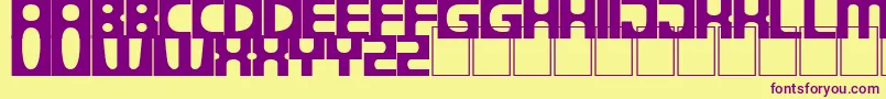 DsprogressSemibold Font – Purple Fonts on Yellow Background