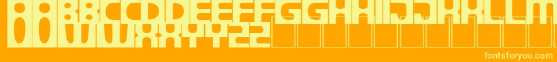 DsprogressSemibold Font – Yellow Fonts on Orange Background