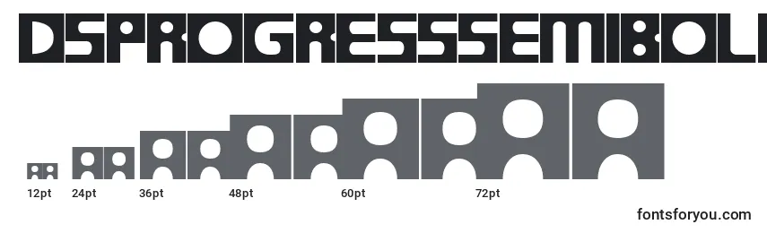 Размеры шрифта DsprogressSemibold