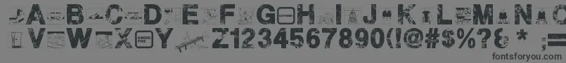 PlaneCrash Font – Black Fonts on Gray Background