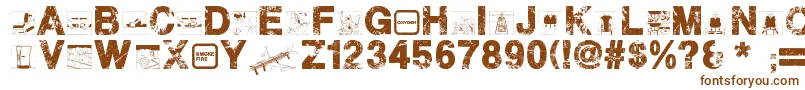 PlaneCrash Font – Brown Fonts on White Background