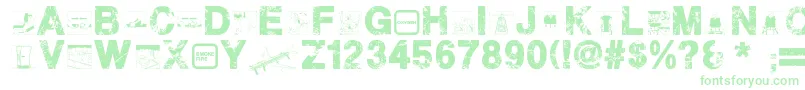 Czcionka PlaneCrash – zielone czcionki