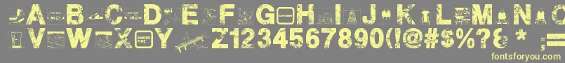 More about PlaneCrash Font PlaneCrash Font – Yellow Fonts on Gray Background