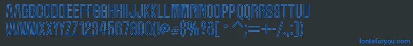 Шрифт Marqueem – синие шрифты на чёрном фоне