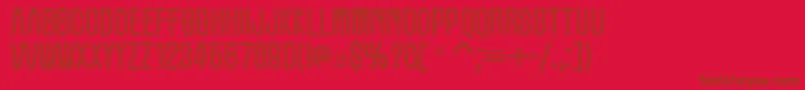 Marqueem-fontti – ruskeat fontit punaisella taustalla