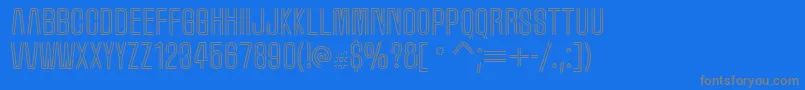 Marqueem-fontti – harmaat kirjasimet sinisellä taustalla