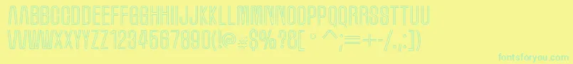 Marqueem Font – Green Fonts on Yellow Background