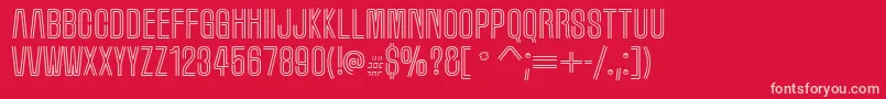 Marqueem Font – Pink Fonts on Red Background