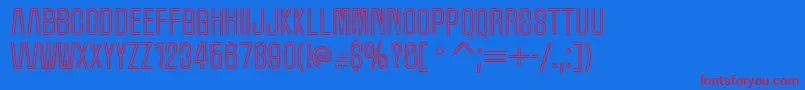 Marqueem Font – Red Fonts on Blue Background