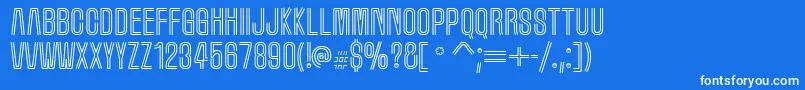 Шрифт Marqueem – белые шрифты на синем фоне