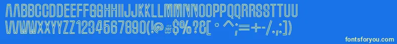 Marqueem Font – Yellow Fonts on Blue Background