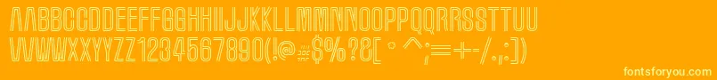 フォントMarqueem – オレンジの背景に黄色の文字