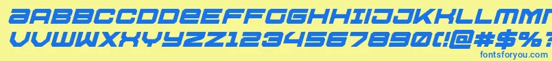 Ussdallasboldital-fontti – siniset fontit keltaisella taustalla