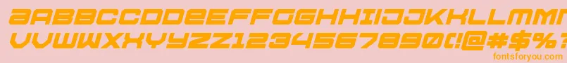 Ussdallasboldital-fontti – oranssit fontit vaaleanpunaisella taustalla