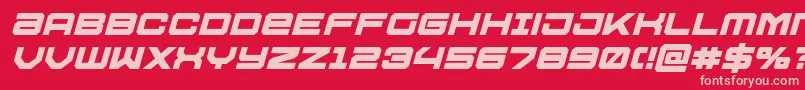 Ussdallasboldital Font – Pink Fonts on Red Background