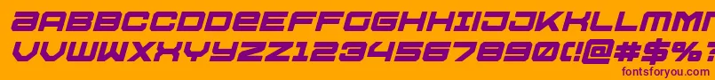 Saiba mais sobre a fonte Ussdallasboldital Fonte Ussdallasboldital – fontes roxas em um fundo laranja
