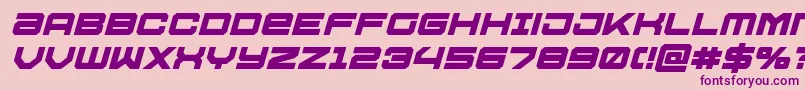 Ussdallasbolditalフォントについての詳細 フォントUssdallasboldital – ピンクの背景に紫のフォント