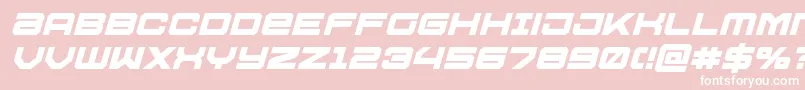 フォントUssdallasboldital – ピンクの背景に白い文字
