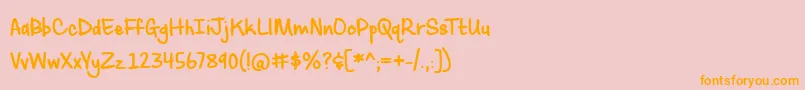 BmdSassyMolassy Font – Orange Fonts on Pink Background