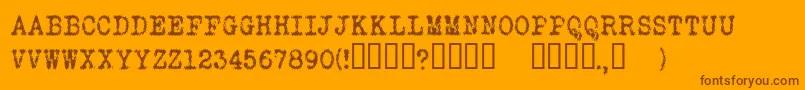 Whoami Font – Brown Fonts on Orange Background