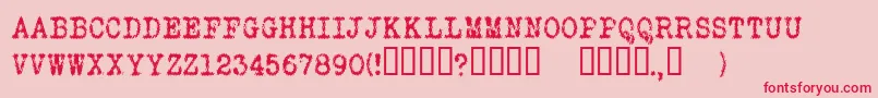 Whoami Font – Red Fonts on Pink Background