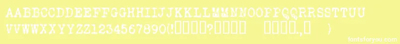 Whoami Font – White Fonts on Yellow Background