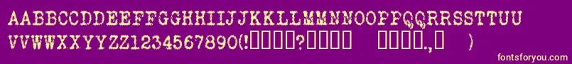 Whoami Font – Yellow Fonts on Purple Background