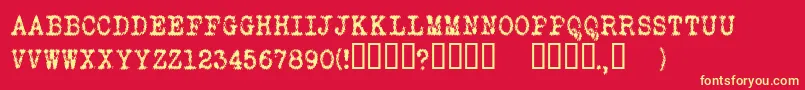 フォントWhoami – 黄色の文字、赤い背景
