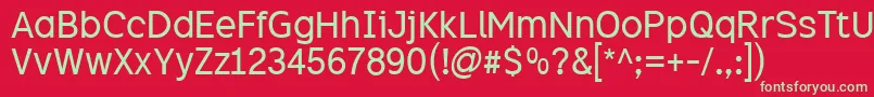 Excite Font – Green Fonts on Red Background