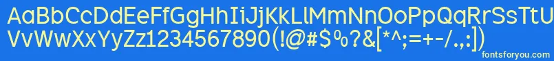 Excite Font – Yellow Fonts on Blue Background