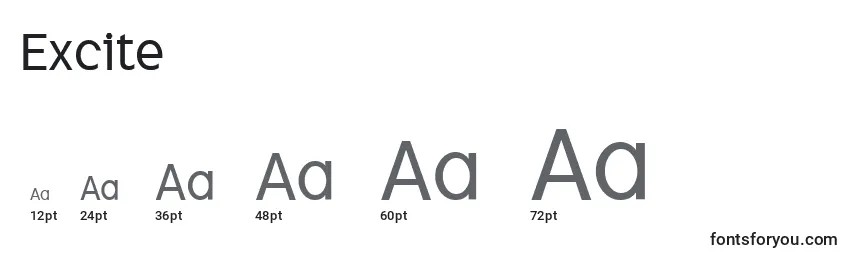 Excite Font Sizes