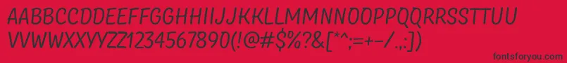 フォントTtMastersDemoBirdsRegular – 赤い背景に黒い文字