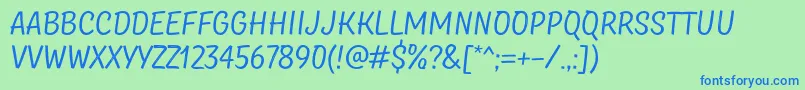 TtMastersDemoBirdsRegular Font – Blue Fonts on Green Background