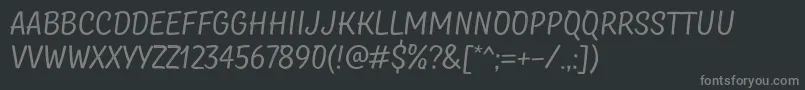 Police TtMastersDemoBirdsRegular – polices grises sur fond noir
