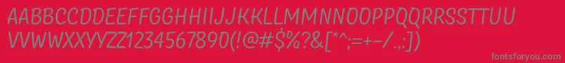 TtMastersDemoBirdsRegular Font – Gray Fonts on Red Background